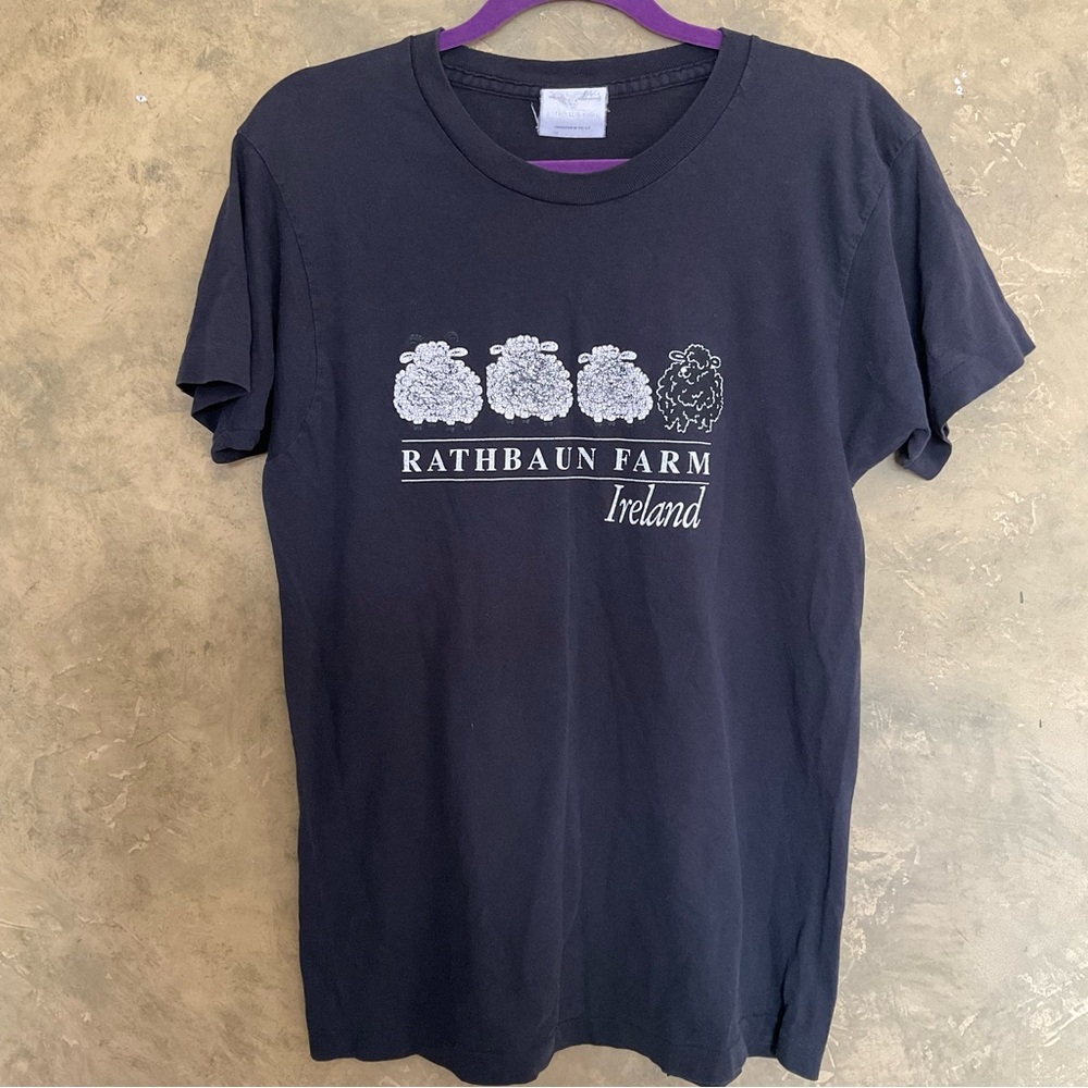Vintage 90s Single Stitch Rathbaun Farm Black Sheep Graphic Tee